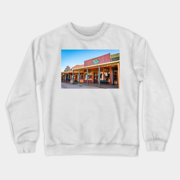 Allen Street in Tombstone, Arizona Crewneck Sweatshirt by Gestalt Imagery